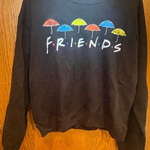 NWOT- ‘FRIENDS’ Black sweatshirt.  Women’s Sz Large.